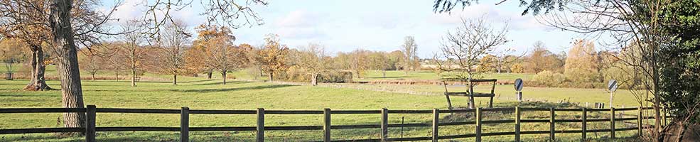 Autumn view from Hatley St George church, Cambridgeshire.