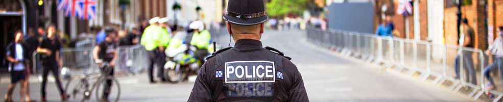 Policeman on duty.