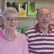 Sylvia and Mick Marshall run the Hatley shop and post office.