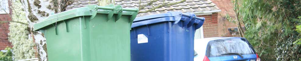 South Cambridgeshire District Council makes a regular Wednesday collection in Hatley to empty our bins – normally black bins one week, green and blue bins the next.