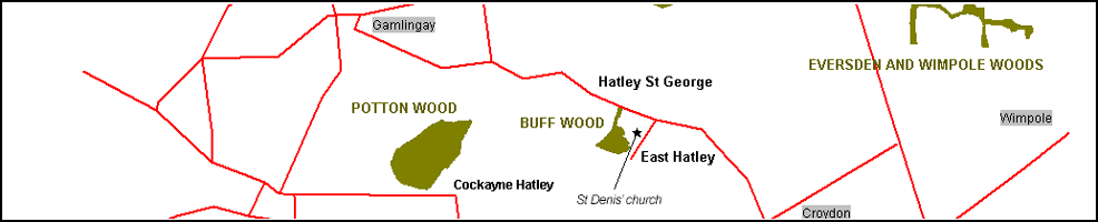 Map of Sites of Special Scientific Interest (SSSIs) around the Hatleys.