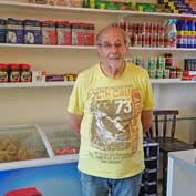The Hatley shop and post office in Hatley St George, Cambridgeshire, sells all the basics one needs, including loo rolls, flour and baked beans. The shop is run by Mick (pictured) and Sylvia Marshall.