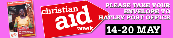 Christian Aid Week – May 2023. You can donate via the envelope put through your door or on line. Please take your envelope to Hatley St George shop and post office.