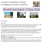 St Mary's, Gamlingay, weekly newsletter – 5th June 2020.