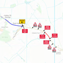 Road closure – 10th January to 18th February 2022 from Main Street East Hatley to Croydon Hill – MAP with diversion routes.