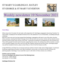 St Mary's, Gamlingay, weekly newsletter – 19th November 2021.