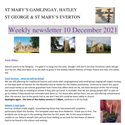 St Mary's, Gamlingay, weekly newsletter – 10th December 2021.