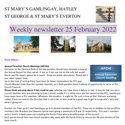 St Mary's, Gamlingay, weekly newsletter – 25th February 2022.
