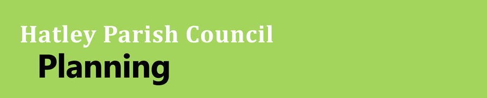 Graphic for Hatley Parish Council's planning page.