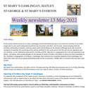 St Mary's, Gamlingay, weekly newsletter – 13th May 2022.