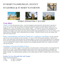 St Mary's, Gamlingay, weekly newsletter – 15th July 2022.