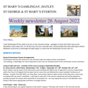 St Mary's, Gamlingay, weekly newsletter – 26th August.