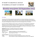 St Mary's, Gamlingay, weekly newsletter – 30th September.