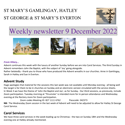 St Mary's, Gamlingay, weekly newsletter – 9th December.