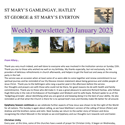 St Mary's, Gamlingay, weekly newsletter – 20th January 2023.