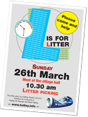 The Hatley litter pick on 26th March 2023 and organised by Hatley Parish Council.  Meet at the village hall at 10.30 am - litter pickers and bags will be provided, but please wear gloves and sensible footwear.