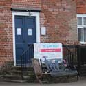 The Gamlingay Food Project and Community Fridge is located in the Alms Houses' former chapel in Church Street. It is open Monday to Saturday mornings –17-11-24. Photo by Peter Mann.