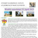 St Mary's, Gamlingay, weekly newsletter – 25th April 2025