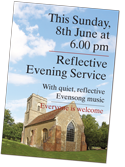 This Sunday, 8th June a Reflective Evening Service in Hatley St George church, starting at 6.00 pm. Details are still in planning, but it will involve music and be of a reflective nature, possibly Taizé or plainsong music in Evensong of Compline format.